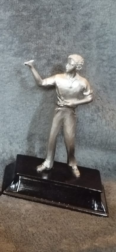Beker darter/ster zilver man